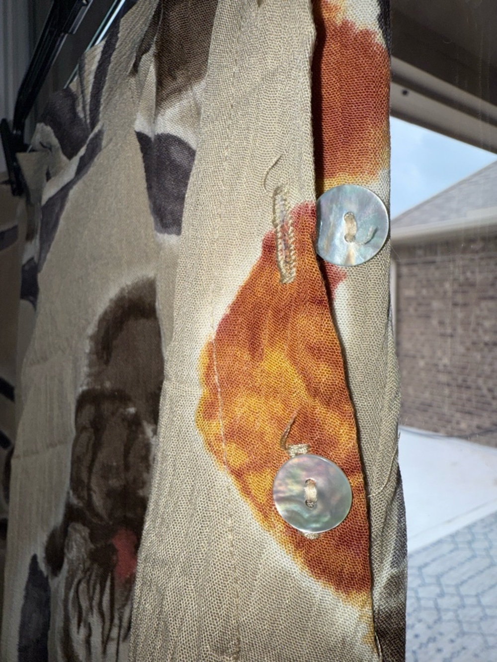 Vintage Sophisticates Floral Midi Skirt in Cream, Brown, Rust - Picture 3 of 6